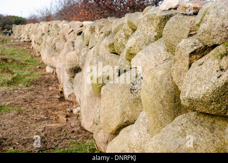 Drystone wall in the Mourne Mountains Stock Photo