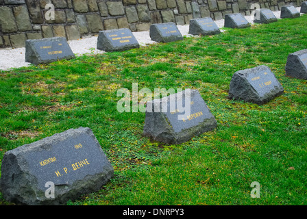 Slavin is the monument and cemetery for fallen Soviet soldiers who died for the liberation of Bratislava in April 1945. Stock Photo