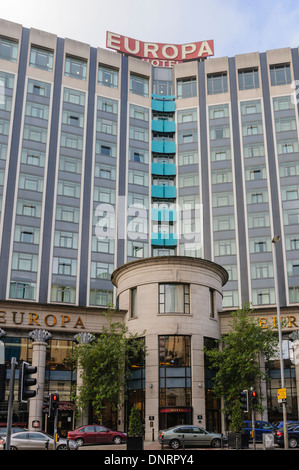The Europa Hotel, Belfast, part of the Hastings Group and one of the most bombed hotels in the world. Stock Photo