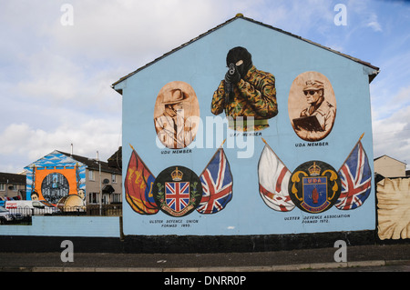 Ulster Defence Association loyalist paramilitary mural in The Shankill Estate, Belfast