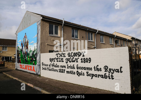 Mural in Belfast commemorating the Talavera battle in July 1809 Stock Photo