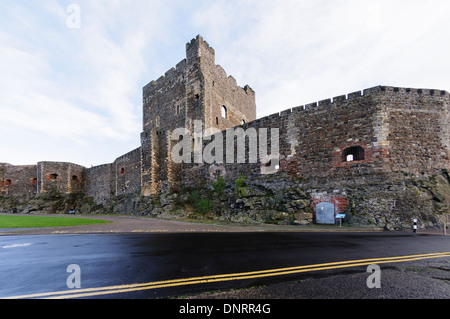 Carrickfergus Castle, built from 1080, one of the oldest surviving Norman castles. Stock Photo