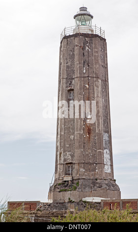 Lighthouse on the island Vulcano, Aeolian Islands, Sicily, Italy Stock Photo