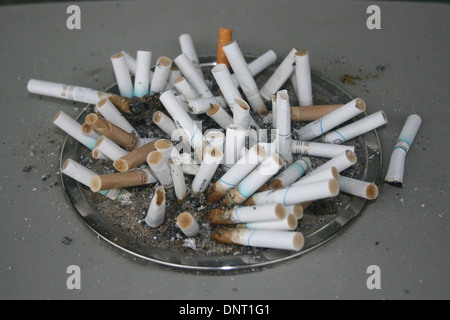 Cigarette butts outside Radisson Hotel, Los Angeles, USA Stock Photo