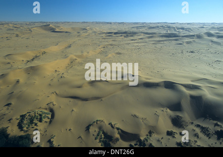Aerial view of dunes, south of Kuiseb river, Namib-Naukluft NP, Namibia ...