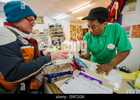 The Lewisham Food Bank in New Cross, London, UK. Stock Photo