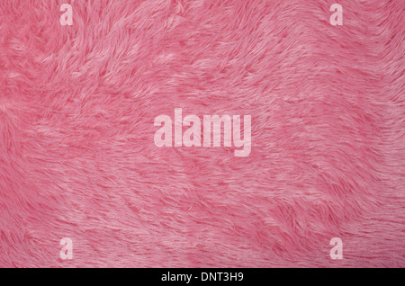 Full frame take of furry pink fleece fabric Stock Photo