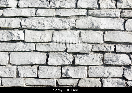 background of textured gray bricks on a wall Stock Photo