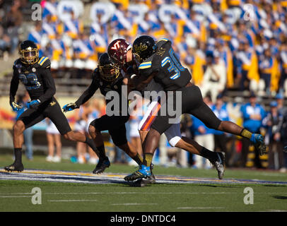 Dec. 30, 2013 - El Paso, TX, United States of America - December 31, 2013 El Paso, TX...UCLA linebacker (10) Myles Jack in action during the 2nd quarter of the UCLA vs Virginia tech football game. The The UCLA Bruins defeated the Virginia Tech Hokies 42-12 on Tuesday, December 31, 2013 in the Hyundai Sun Bowl in El Paso, TX. (Mandatory Credit: Juan Lainez / MarinMedia.org / Cal Sport Media) (Complete photographer, and credit required) Stock Photo