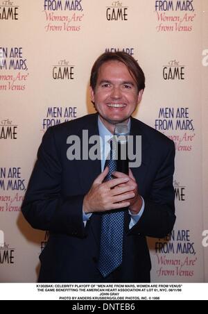 Aug. 11, 1999 - K13028AK: CELEBRITY PLAYOFF OF '' MEN ARE FROM MARS, WOMEN ARE FROM VENUS''.THE GAME BENEFITTING THE AMERICAN HEART ASSOCIATION AT LOT 61.08/11/98.JOHN GRAY. ANDERS KRUSBERG/   1998(Credit Image: © Globe Photos/ZUMAPRESS.com) Stock Photo