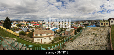 panorama of Punta Arenas in Patagonia Chile on the Straight of Magellan Stock Photo
