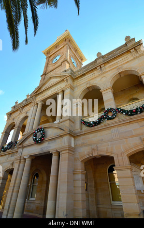 The Warwick Town Hall constructed in 1888 from local sandstone in queensland, australia Stock Photo