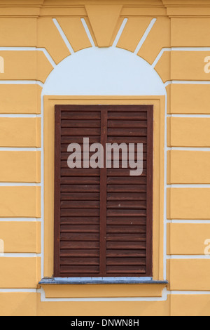 Shut window of an old house Stock Photo
