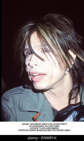 Mar. 17, 2001 - K21361: SATURDAY NIGHT LIVE AFTER PARTY.AT GUSTAVINO, NYC 03/17/2001.STEVEN TYLER (AREOSMITH). HENRY McGEE/   2001(Credit Image: © Globe Photos/ZUMAPRESS.com) Stock Photo