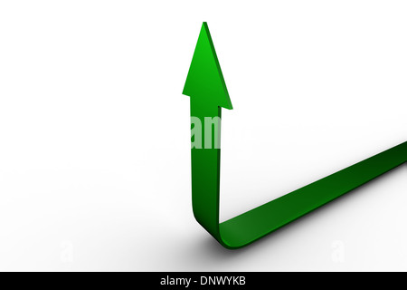 Green arrow pointing up Stock Photo