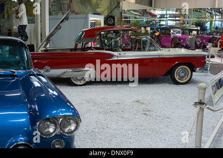 A Ford Skyliner Convertible from 1958 and a Cadillac Eldorado Brougham also  from 1958 in Sinsheim Technik and Auto Museum Stock Photo