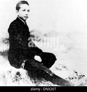 Jan. 1, 1893 - Bern, Switzerland - Jewish, German-born theoretical physicist ALBERT EINSTEIN in the age of 14. Einstein who's widely regarded as the most important scientist of the 20th century and one of the greatest physicists of all time, produced much of his remarkable work during his stay at the Patent Office and in his spare time. He played a leading role in formulating the s Stock Photo