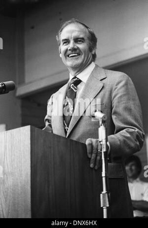 Sept. 4, 1972 - Pleasanton, CA, U.S. - Senator GEORGE MCGOVERN made his first appearance in California since his June Primary victory. He visited the Alameda County Labor Day Picnic at the fairgrounds. (Credit Image: © KEYSTONE Pictures USA/Zumapress.com) Stock Photo