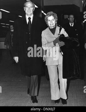 Jan. 17, 1973 - London, England, U.K. - Senator GEORGE MCGOVERN and his wife ELEANOR upon arrival at London Airport for vacation. (Credit Image: © KEYSTONE Pictures USA/Zumapress.com) Stock Photo