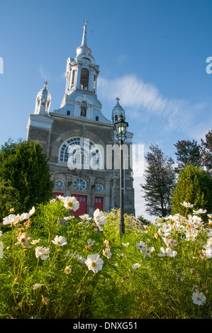 The Church of Saint Sauveur , Laurentians Quebec Canada Stock Photo