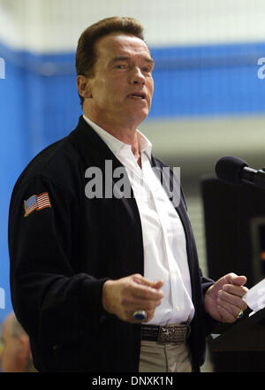 Dec 17, 2005; Los Angeles, CA, USA; California Gov. ARNOLD  SCHWARZENEGGER smiles during the 24th annual Miracle on First Street Toy Giveaway at Hollenbeck Youth Center in East Los Angeles Saturday, Dec. 17, 2005.   Mandatory Credit: Photo by Armando Arorizo/ZUMA Press. (©) Copyright 2005 by Armando Arorizo Stock Photo