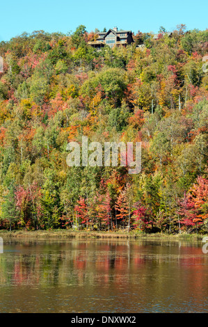 Autumn foliage Mont Tremblant Quebec Canada Stock Photo