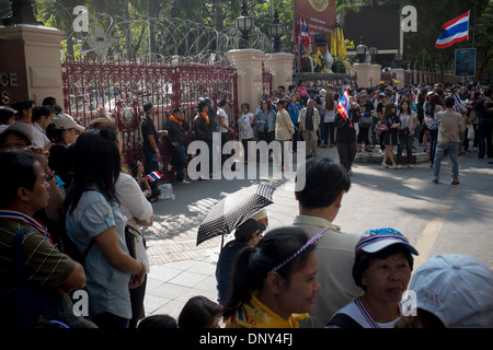Political Demonstrators Bangkok Stock Photo
