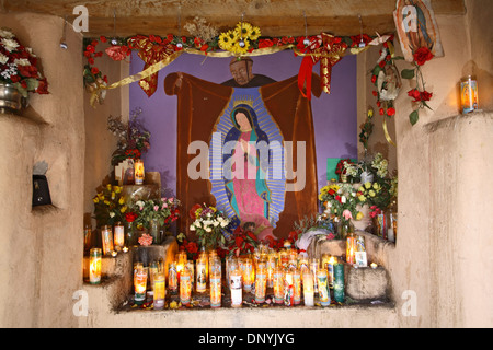 Our Lady of Guadalupe Chapel, Old Town Albuquerque, New Mexico USA Stock Photo