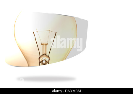 Lightbulb on abstract screen Stock Photo