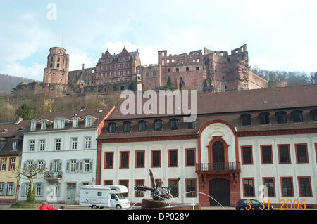 Feb 25, 2006; Heidelberg, GERMANY; (File Photo: Date Unknown) Heidelberg Castle on top of the hill located in Heidelberg, Germany. Mandatory Credit: Photo by Tina Fultz/ZUMA Press. (©) Copyright 2006 by Tina Fultz Stock Photo