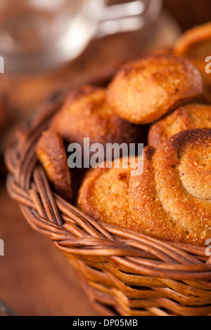 Cookies in a basket Stock Photo