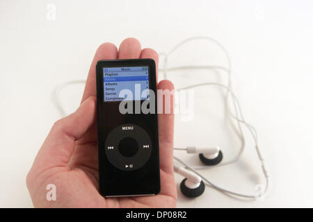 Mar 05, 2006; Los Angeles, CA, USA; Take everything you love about iPod and shrink it. Now shrink it again. With 1GB (240 songs), 2GB (500 songs) and 4GB (1,000 songs) models starting at $149, the pencil-thin iPod nano packs the entire iPod experience into an impossibly small design. Mandatory Credit: Photo by Marianna Day Massey/ZUMA Press. (©) Copyright 2006 by Marianna Day Masse Stock Photo