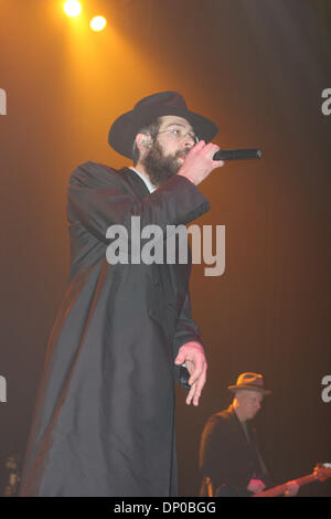 Mar 06, 2006; New York, NY, USA; MATISYAHU performing at Hammerstein Ballroom. Matthew Paul Miller (born June 30, 1979), more commonly known as Matisyahu, is a Hasidic Jewish reggae artist. Matisyahu was born in West Chester, Pennsylvania and his family eventually settled in White Plains, New York, he was brought up a Reconstructionist Jew, and for some time during those years he p Stock Photo