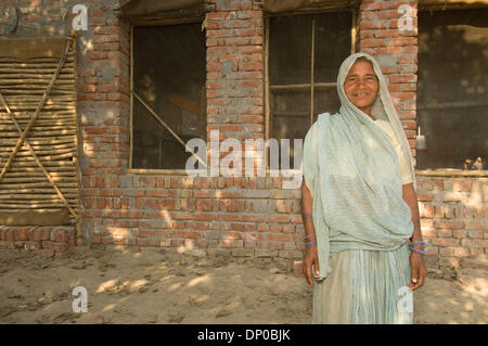 Mar 07, 2006; Anantpur village, Uttar-Pradesh, INDIA; Malti, a 40-year-old woman qualified for a CASHPOR Micro Credit loan. She bought this poultry farm with her Rs. 8,000 loan three months ago. Mandatory Credit: Photo by Frank Huster/ZUMA Press. (©) Copyright 2006 by Frank Huster Stock Photo