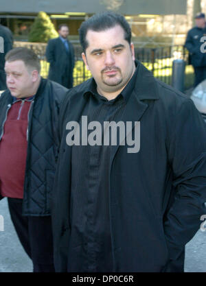 Mar 07, 2006; Manhattan, New York, USA; PETER GOTTI exits after testifying for the defense in his brother John Gotti Jr.'s retrial at Manhattan Federal Court. John Gotti Jr. is charged with racketeering and plotting the 1992 attack on Curtis Sliwa, founder of the Guardian Angels, who was abducted and shot by two members of the Gambino Crime Family. Mandatory Credit: Photo by Bryan  Stock Photo