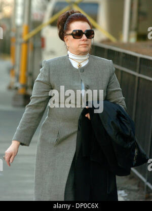 Mar 07, 2006; Manhattan, New York, USA; VICTORIA GOTTI arrives to her son John Gotti Jr.'s retrial at Manhattan Federal Court. John Gotti Jr. is charged with racketeering and plotting the 1992 attack on Curtis Sliwa, founder of the Guardian Angels, who was abducted and shot by two members of the Gambino Crime Family. Mandatory Credit: Photo by Bryan Smith/ZUMA Press. (©) Copyright  Stock Photo