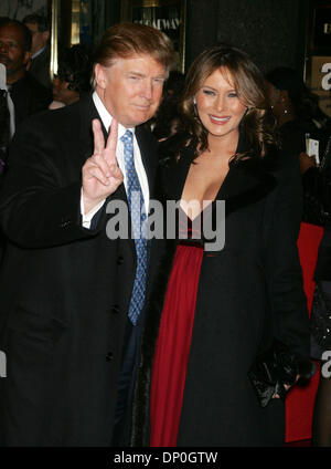 Dec 01, 2005; New York, NY, USA; DONALD TRUMP & wife MELANIA KNAUSS welcome their first child together on March 20, a baby boy named Baron William.  Pictured: The pair at the arrivals for the Broadway Premiere of 'The Color Purple' held at The Broadway Theater. Mandatory Credit: Photo by Nancy Kaszerman/ZUMA Press. (©) Copyright 2005 by Nancy Kaszerman Stock Photo