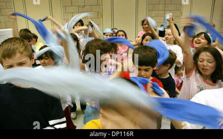 Apr 11, 2006; St. Paul, MN, USA; Talmud Torah of St. Paul Day School students celebrate the story of Moses leading the Jews from Egypt to freedom during a pre-Passover celebration at the school Tuesday, April 11, 2006, that included song and dance as well as the burning of the Hametz. This signifies the removal of all non-passover approved food prior to the start of the holiday. Ma Stock Photo