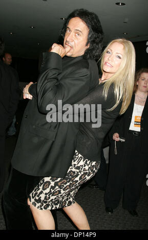 Oct. 03, 2011 - Los Angeles, California, U.S. - GENE SIMMONS and long time partner of 28 years SHANNON TWEED were married last weekend at a private ceremony with 400 guests. The KISS bass player who claims to have slept with over 4600 women has finally settled down to marry, who proposed to his long time partner of 28 years Shannon Tweed in July. PICTURED: Apr 18, 2006; New York, N Stock Photo