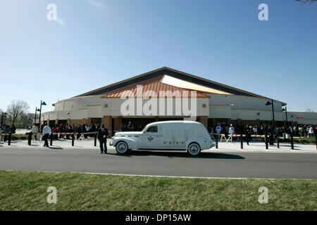 Apr 19, 2006; Detroit, MI, USA; The funeral for the rapper 'Proof', whose real name is Deshaun Holton at the Fellowship Chapel in Detroit, Michigan on Wednesday, April 19, 2006  The casket carrying the body of rapper Proof is make of solid bronze and plated in 24k gold and cost $48,000 USD. 'Proof' was killed at the C.C.C. club on Eight Mile Road last week during an altercation at  Stock Photo