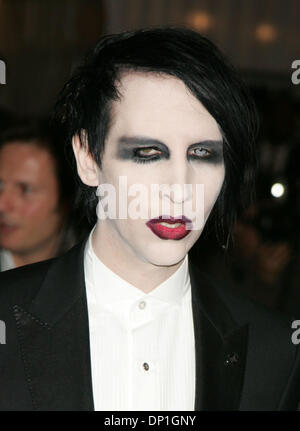 May 01, 2006; New York, NY, USA; MARILYN MANSON at the arrivals for the Costume Institute Gala 'AngloMania:Tradition and Transgression in British Fashion' held at the Metropolitan Museum of Art. Mandatory Credit: Photo by Nancy Kaszerman/ZUMA Press. (©) Copyright 2006 by Nancy Kaszerman Stock Photo