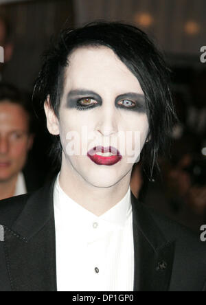 May 01, 2006; New York, NY, USA; MARILYN MANSON at the arrivals for the Costume Institute Gala 'AngloMania:Tradition and Transgression in British Fashion' held at the Metropolitan Museum of Art. Mandatory Credit: Photo by Nancy Kaszerman/ZUMA Press. (©) Copyright 2006 by Nancy Kaszerman Stock Photo