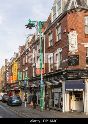 Indian restaurants in Brick Lane, London Stock Photo