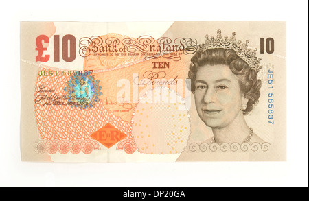 10 Pound Sterling note, banknote, front Stock Photo