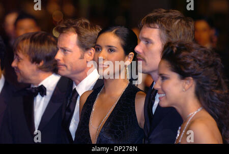 May 19, 2006; Cannes, FRANCE; ETHAN HAWKE, WILMER VALDERRAMA, CATALINA SANDINO MORENO, ANA CLAUDIA TALANCON, GREG KINNEAR, LOU TAYLOR PUCCI & BOBBY CANNAVALE at the 'Fast Food Nation'  Premiere during the 59th Cannes International Film Festival. Mandatory Credit: Photo by Frederic Injimbert/ZUMA Press. (©) Copyright 2006 by Frederic Injimbert Stock Photo