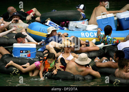 May 29, 2006; Gruene, TX, USA; Thousands took to the Guadalupe River in Gruene, Texas for Memorial Day Monday May 29, 2006.  Mandatory Credit: Photo by Kevin Geil/San Antonio Express-News/ZUMA Press. (©) Copyright 2006 by San Antonio Express-News Stock Photo