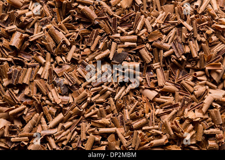 texture of milk chocolate shavings Stock Photo