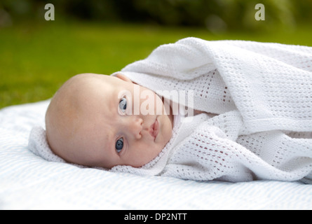 Three month old baby boy Stock Photo