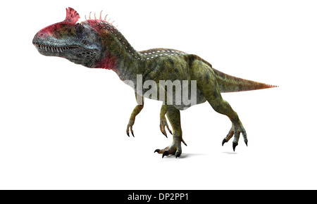 Cryolophosaurus dinosaur, artwork Stock Photo