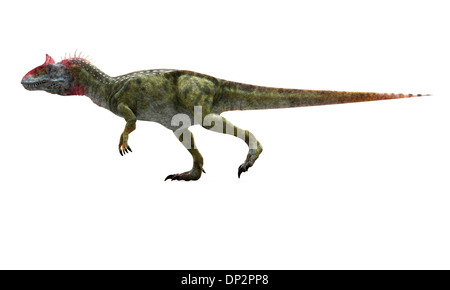 Cryolophosaurus dinosaur, artwork Stock Photo
